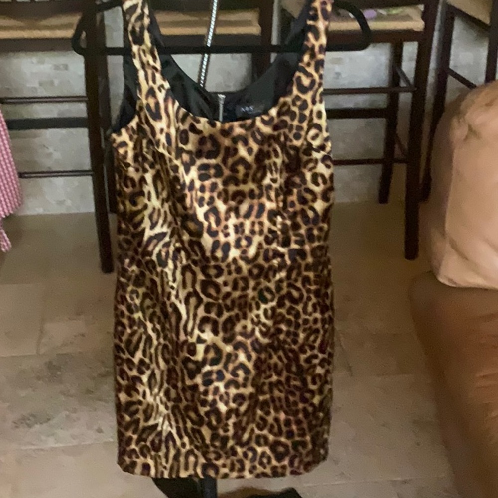 Beautiful leopard satin dress
